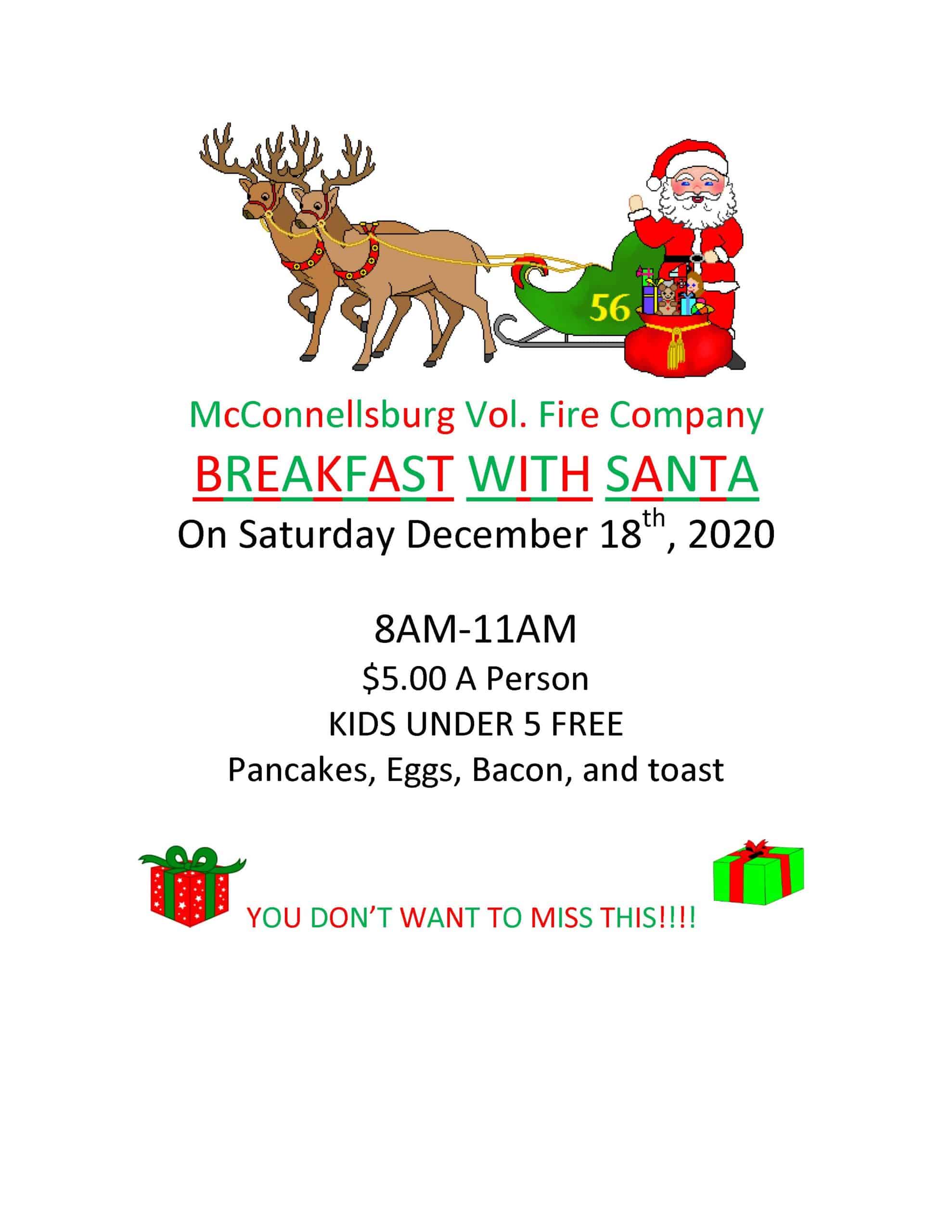 Breakfast with Santa Fulton County Chamber of Commerce & Tourism